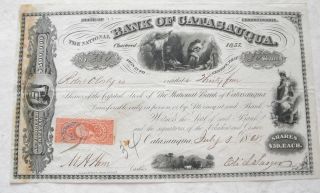 1868 - The National Bank Of Catasauqua Stock Certificate photo