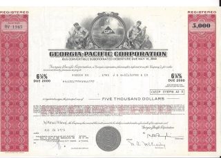 Georgia - Pacific Corporation. . . . . . .  Debenture Due 2000 photo