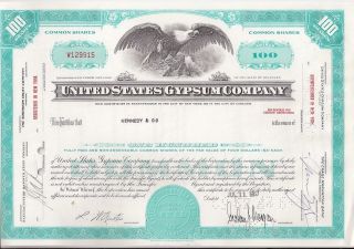 United States Gypsum Company. . . . .  1969 Stock Certificate photo
