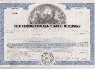 The International Silver Company. . . . . . .  Debenture Due 1993 photo