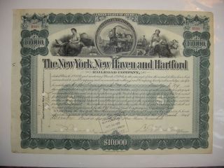York Haven & Hartford Railroad Company Bond Stock Certificate 1897 photo
