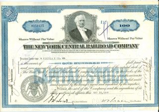 1940 York Central Railroad Co.  Capital Stock Cancelled photo