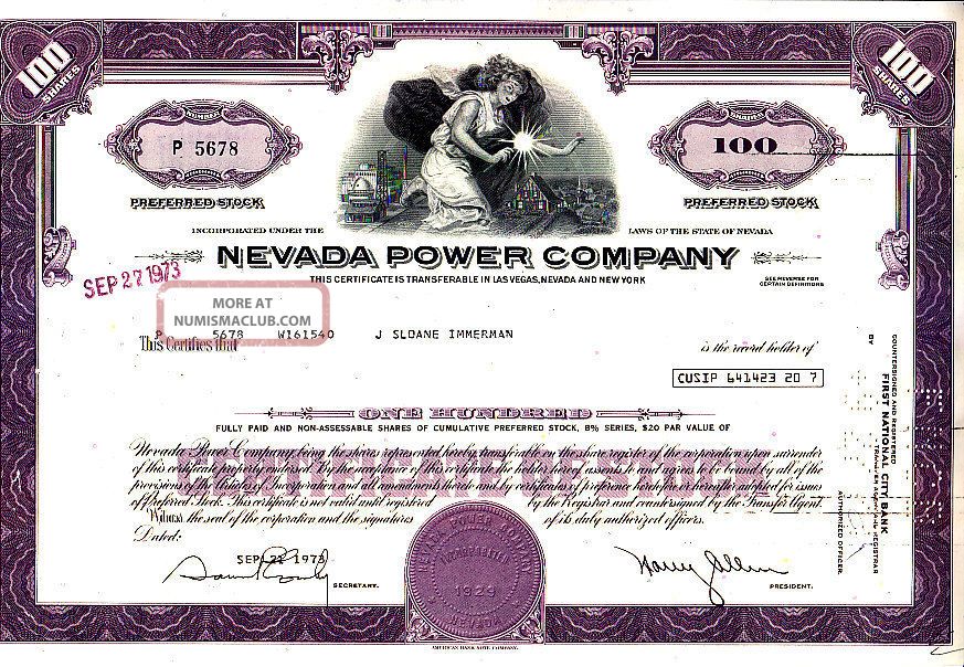 nevada-power-company-nv-1973-stock-certificate