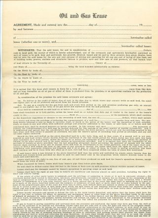 1950s Oil And Gas Lease Form  (2m480lb) photo