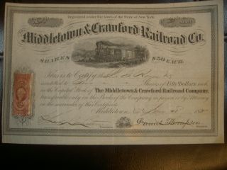 The Middletown & Crawford Railroad Co.  1871 photo