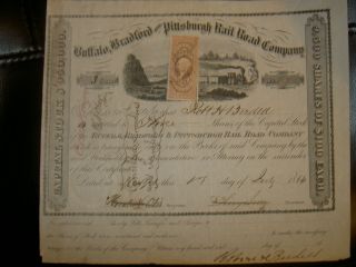 Buffalo,  Bradford And Pittsburg Rail Road Company 1864 photo