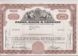 Parke,  Davis & Company. . . . . .  1966 Stock Certificate photo
