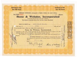 13 Pc - 1929 Stock Certs.  Stone Webster Oct/nov Crash photo