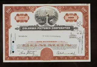 Hollywood :columbia Pictures Corporation 1964 Iss To Mcdonnell & Co Inc photo