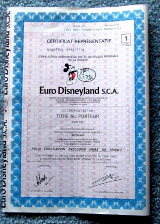 Disney Stock Euro Disneyland Sca With Coupons Mickey Mouse Disneyana Art 19.  T3u photo