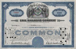 Railroad Stock Certificate Erie Railroad Company C80969 Dated 1949 photo
