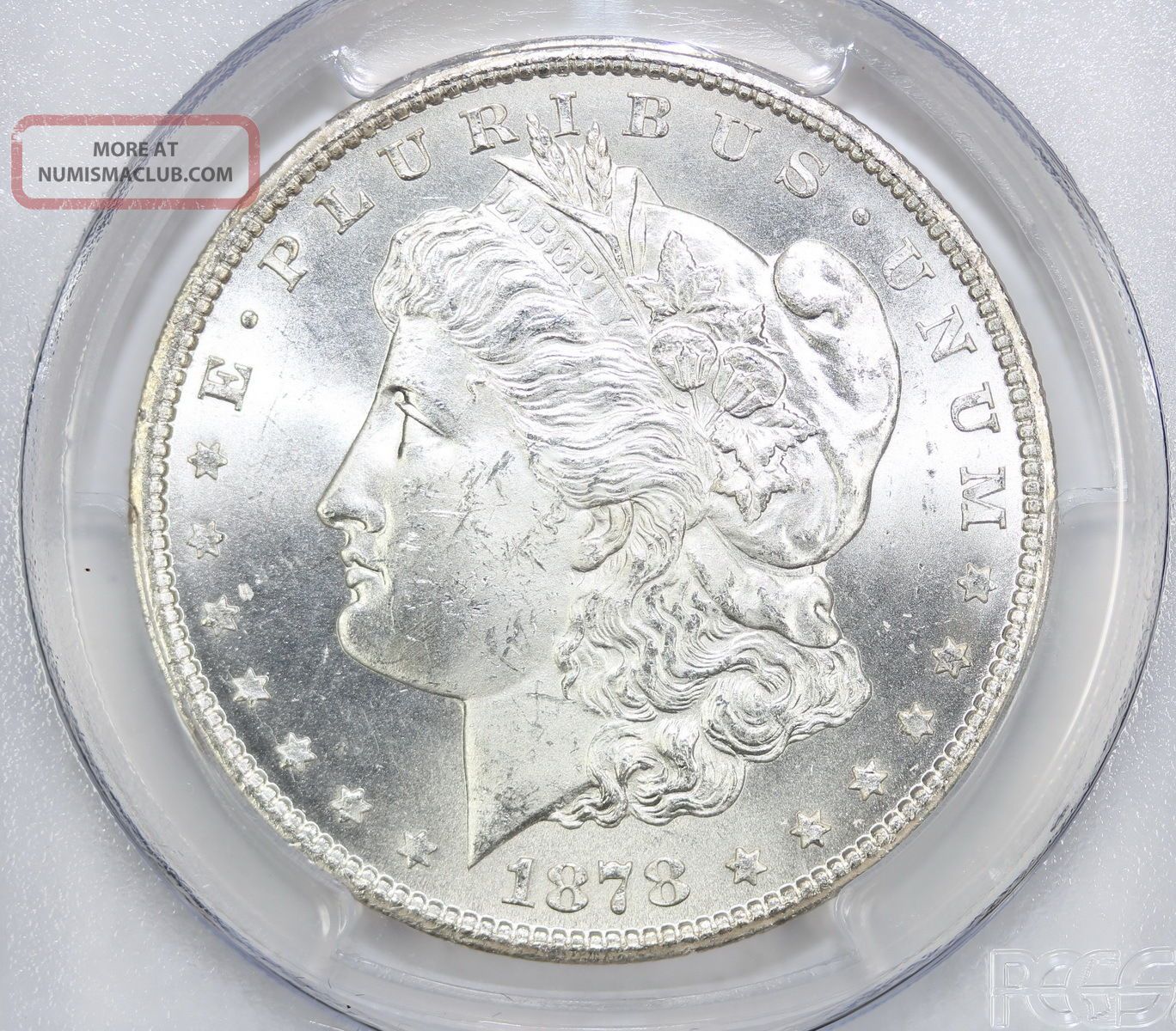 1878 cc morgan silver dollar ms 64 pcgs 5653 