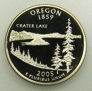 2005 S Clad Deep Cameo Proof Oregon State Washington Quarter (b05) photo