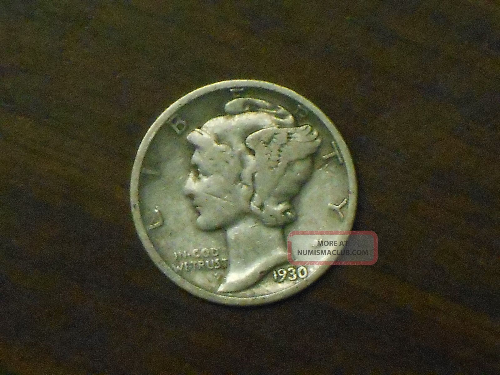 1930 Mercury Silver Dime – AU Condition, Philadelphia Mint, Free Shipping