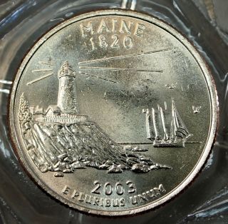 2003 - D Uncirculated Maine State Quarter. . . . . . .  5481 photo