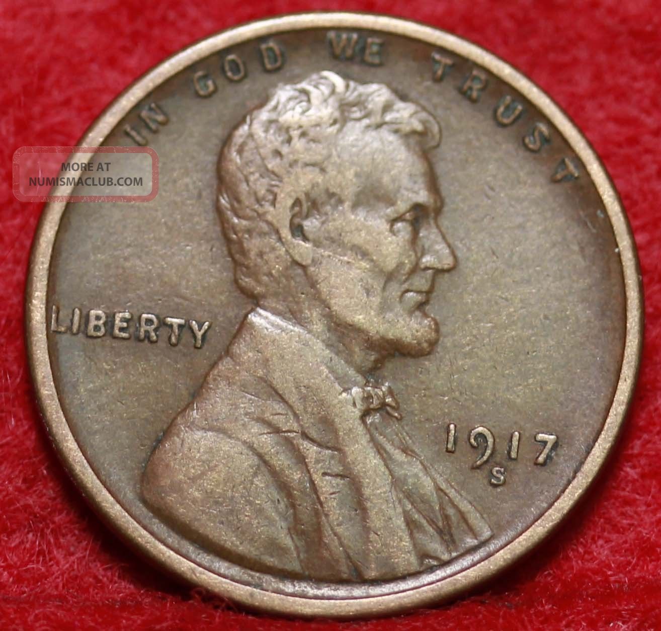 1917 - S Lincoln Wheat Cent