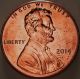 2014 Lincoln Cent Obverse Bubble Plating Coins: US photo 1
