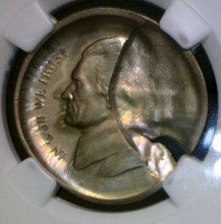 Huge Indent Ngc Ms64 Multi Double Struck Error Jefferson Nickel Us Coin photo