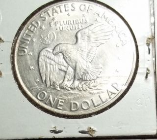 1971 - D Type 1 Eisenhower Ike Dollar - Plus Half Thru Cent photo