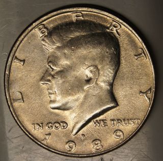 1989 - P Kennedy Half Dollar 50 Cents - Grease Error photo