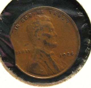 1924 Lincoln Wheat Cent - Clipped Planchet - Vf - Kb48 photo