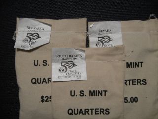 (3) $25.  00 Us Bags Of 2006 State Quarters - Unopened/uncirculated photo