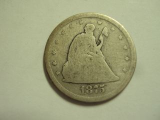 Coinhunters - 1875 - S Twenty Cent Piece,  Good photo