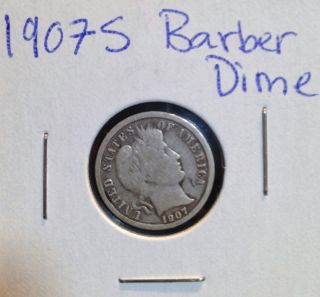 1907s Barber Dime - Coin photo
