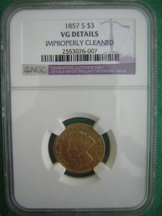 Ngc 1857 S $3.  00 Princess Gold Piece Only 14,  000 Minted photo