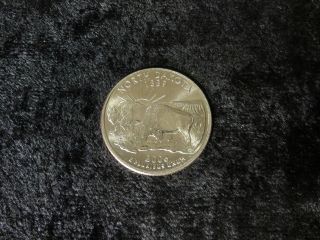 2006 - D North Dakota State Quarter Dollar Washington 25 Cents Coin - Flip photo