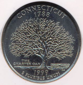 1999 - D Connecticut Quarters Ngc Ms68 Very Rare photo
