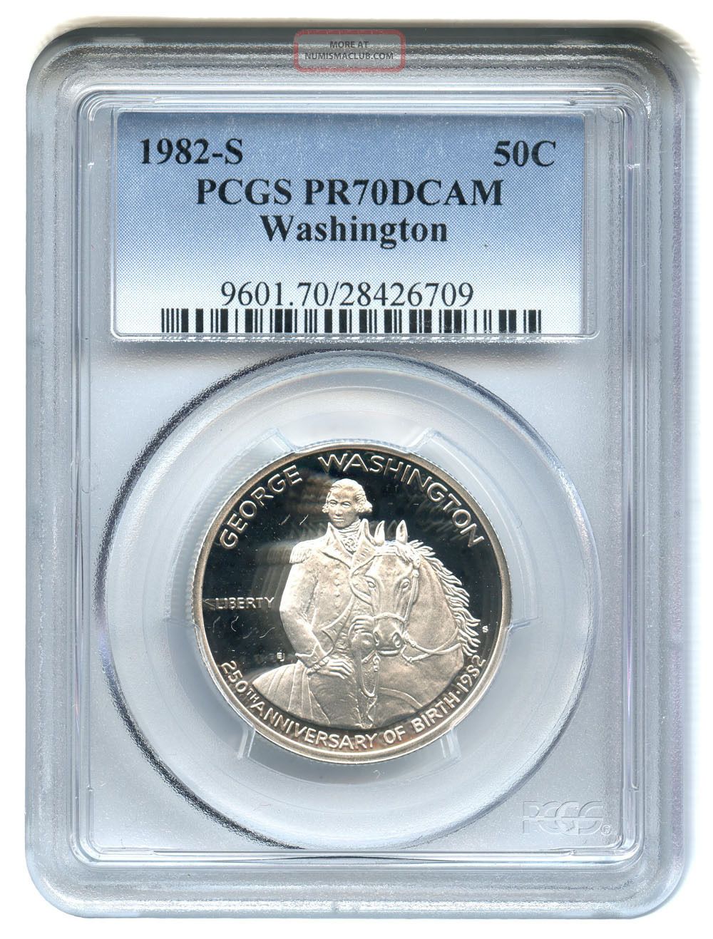 1982 - S Washington 50c Pcgs Proof 70 Dcam Modern Commemorative Half Dollar