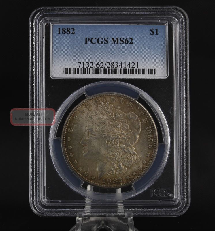 1882 Pcgs Ms62 Morgan Dollar - Graded Silver Investment Certified Coin $1