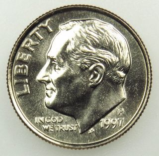 1997 P Uncirculated Roosevelt Dime (b01) photo