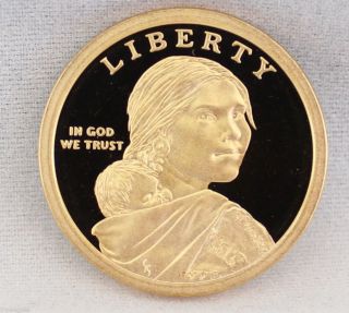 2010 S Proof Deep Cameo (dcam) Native American Sacagawea Golden $1 Dollar photo