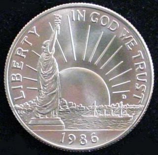 1986 - D Liberty Bu Unc Half Dollar - In With photo