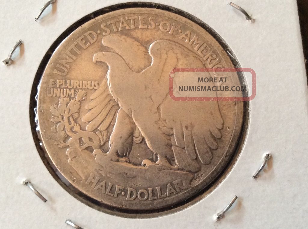 1916 d walking liberty half dollar vg