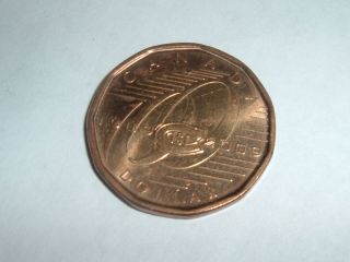 Canada 1909/2009 Loonie 100years Montreal Canadiens Coin photo