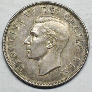 1952 Canadian Silver Dollar Grading Au Toned 600 Asw T339 photo