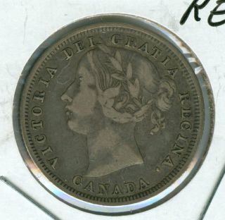 1858 Canada 20 Cents Re - 5 Very Fine +. photo