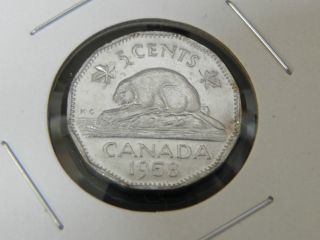 1958 Ms Unc Canadian Canada Beaver Elizabeth Ii 12 Sided Nickel Five 5 Cent photo