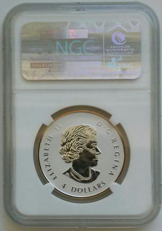 2014 $4 Canadian Reverse Proof Gilded Silver Maple Ngc Pf 70 photo