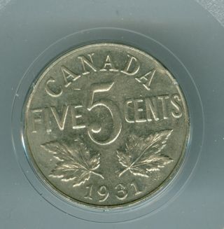 1931 Canada 5 Cents About Uncirculated. photo