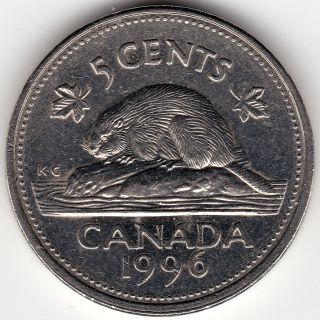 1996 Near 6 Canada 5c Coin - Doubling Of Ana In Canada photo