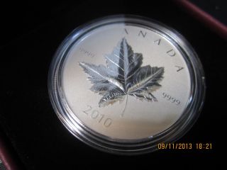 2010 Canada $5 Piedford Silver Maple Leaf Coin Proof 1oz.  9999 Pure photo