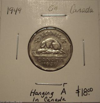 Canada George Vi 1949 Hanging A Five Cents photo