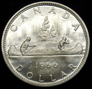 1966 Canadian Silver Dollar.  600 Actual Silver Weight As Pictured S&h H551 photo