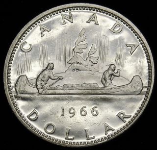 1966 Canadian Silver Dollar.  600 Actual Silver Weight As Pictured S&h H553 photo