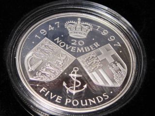 1997 U.  K.  Ster.  925 Proof 5 Pounds With photo