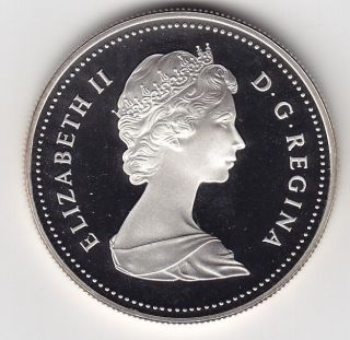 Canada 1984 Proof Uncirculated One Silver Dollar Coin photo